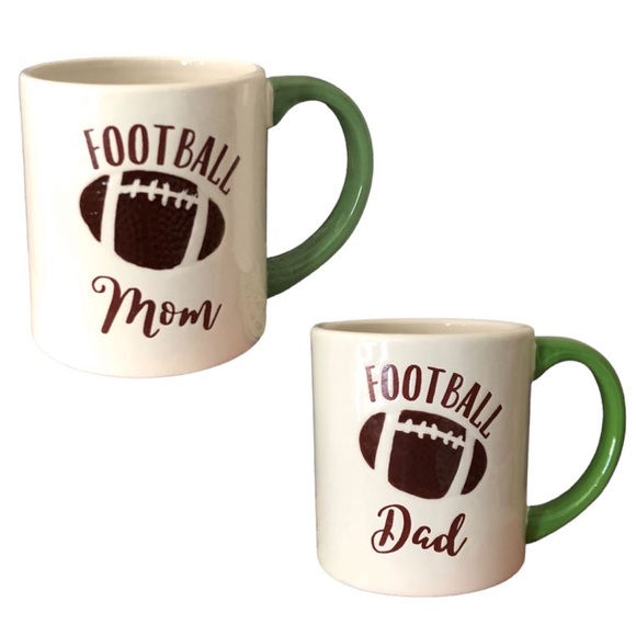 Football mom and Football dad mug set - Picture 1 of 10